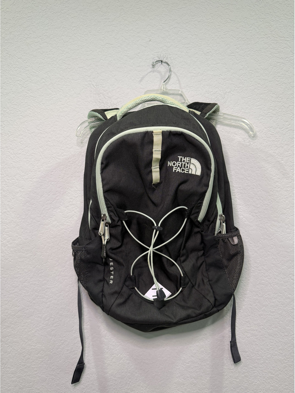 The North Face Jester 28L Backpack in Mint and Charcoal Gray